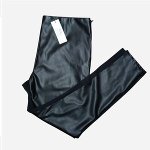 Never Fully Dressed Black Vegan Leather Trousers